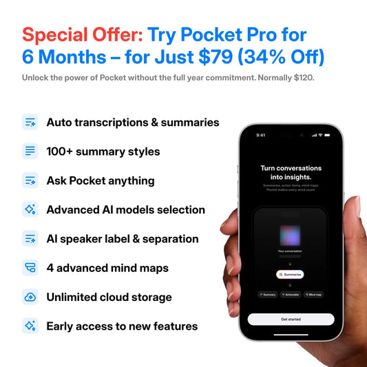 Pocket Pro 6-Month Subscription (Early Bird Deal)