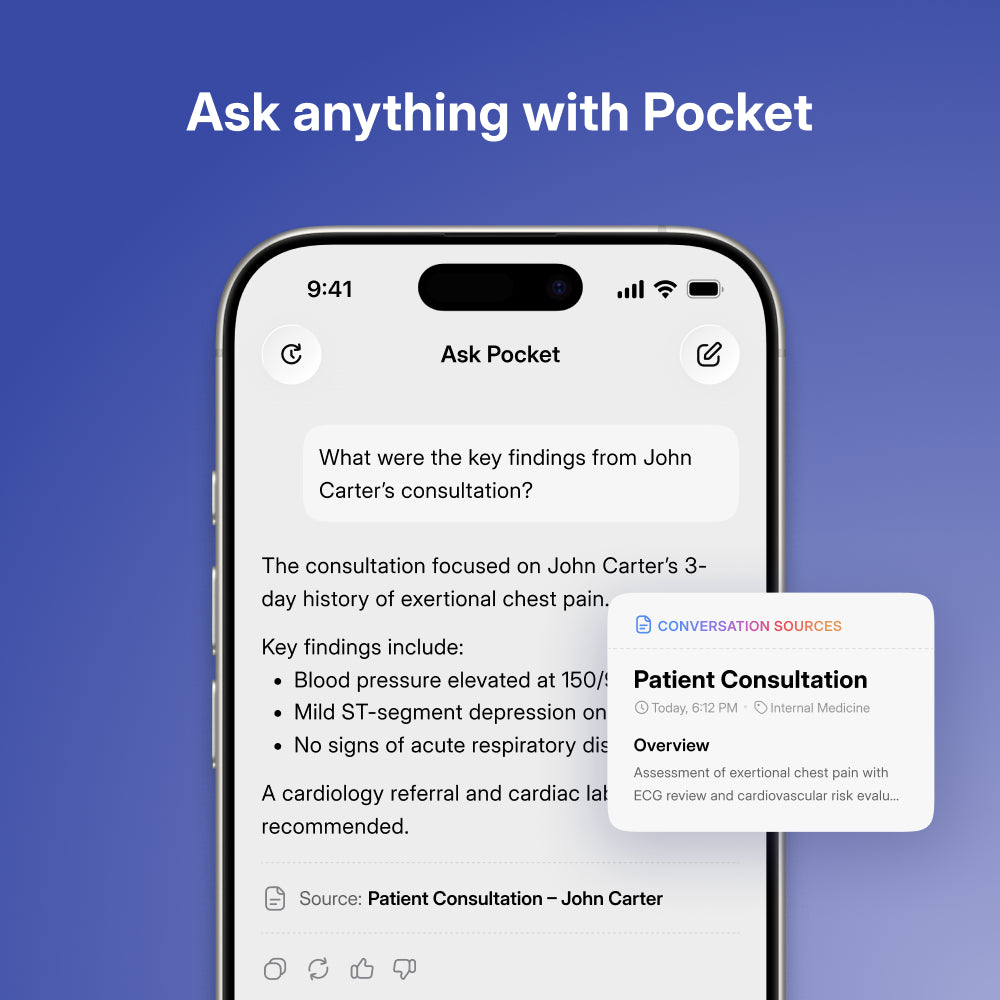Pocket - Personal AI Assistant for Medical Professionals