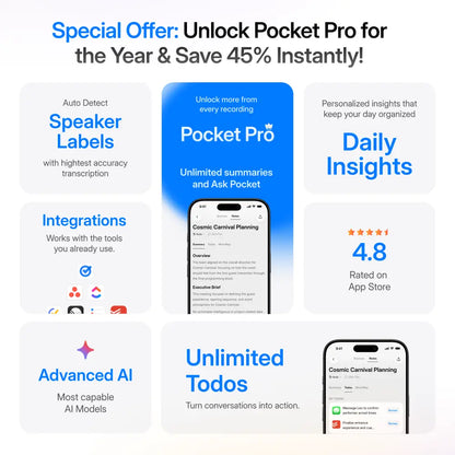 Pocket Pro: 12-Month Access to Pocket’s Full Power (45% Off)