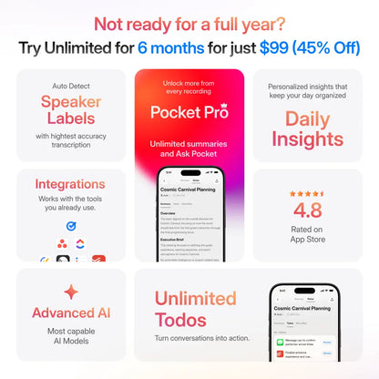 Pocket Pro: 6-Month Subscription (45% Off)