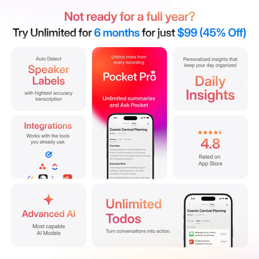 Pocket Pro: 6-Month Subscription (45% Off)