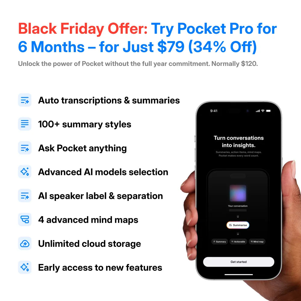 Pocket Pro - 6-Month Access to Pocket’s Full Power (Black Friday Offer)