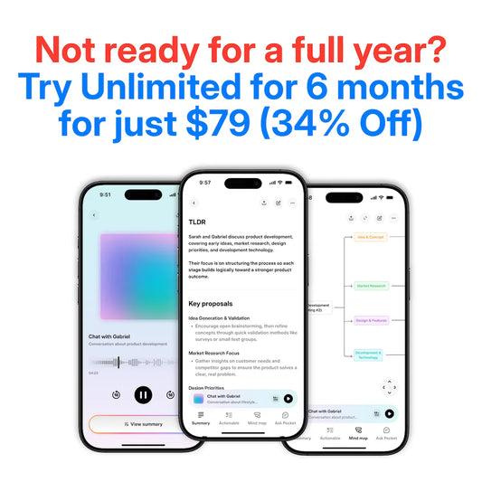 Pocket Unlimited: 6-Month Access - No Limits, No Caps (Special Offer)