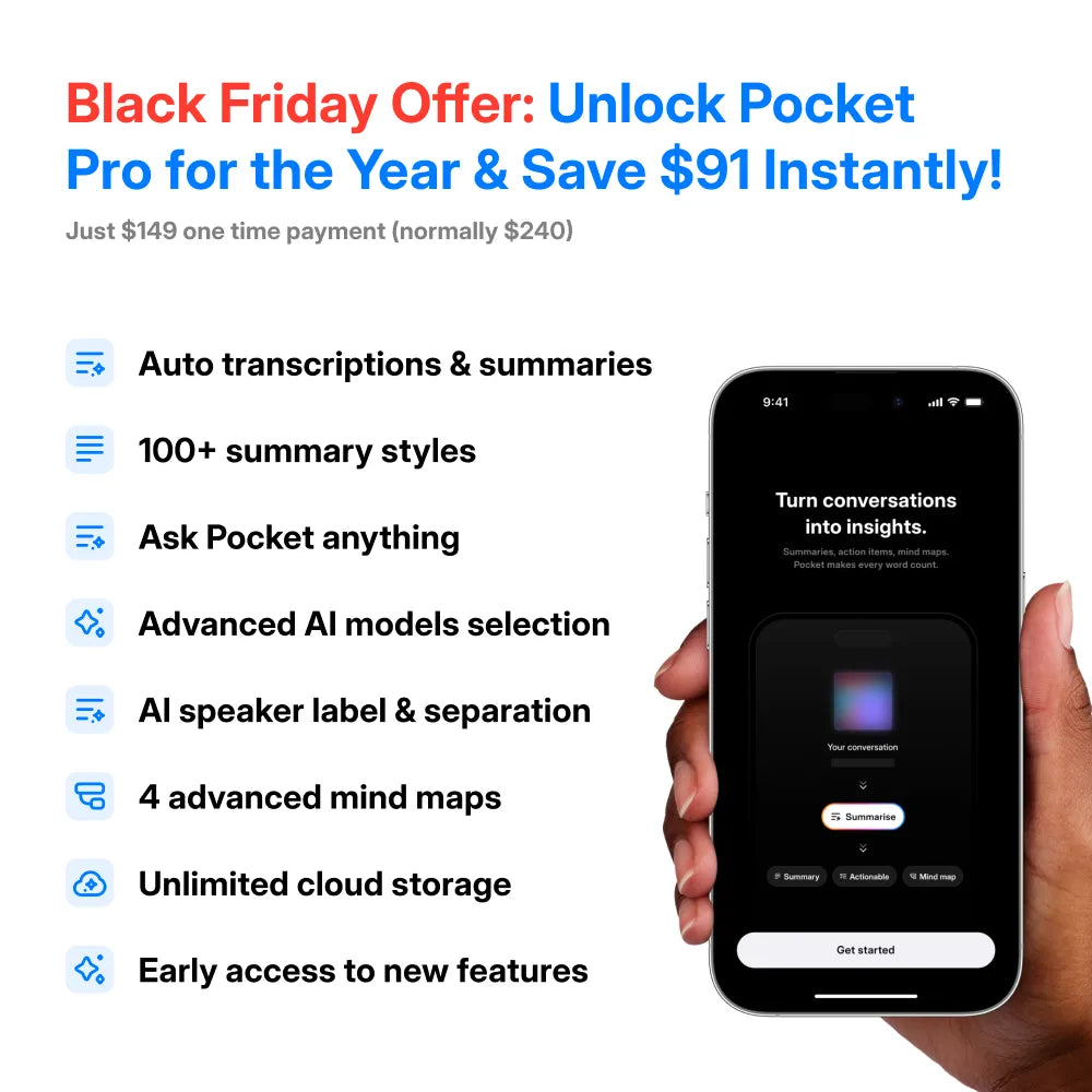 Pocket Pro - 12-Month Access to Pocket’s Full Power (Black Friday Offer)