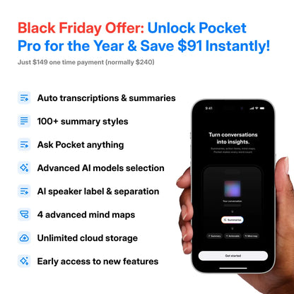 Pocket Pro - 12-Month Access to Pocket’s Full Power (Black Friday Offer)